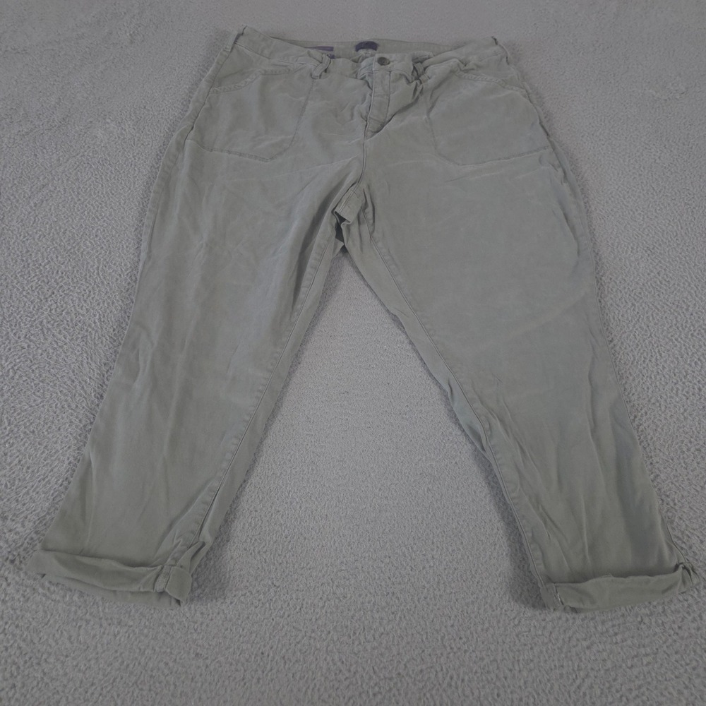 NYDJ‎ Pants Womens 22W Olive Green Reese Relaxed Chino Lyocell Cotton Stretch